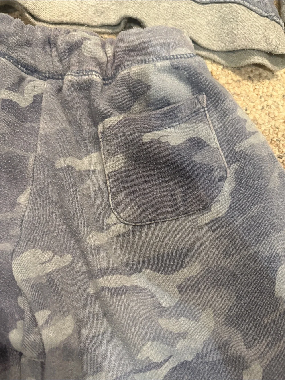 Vintage Havana Kids Hooded Pajama Set in Grey Blue Camo